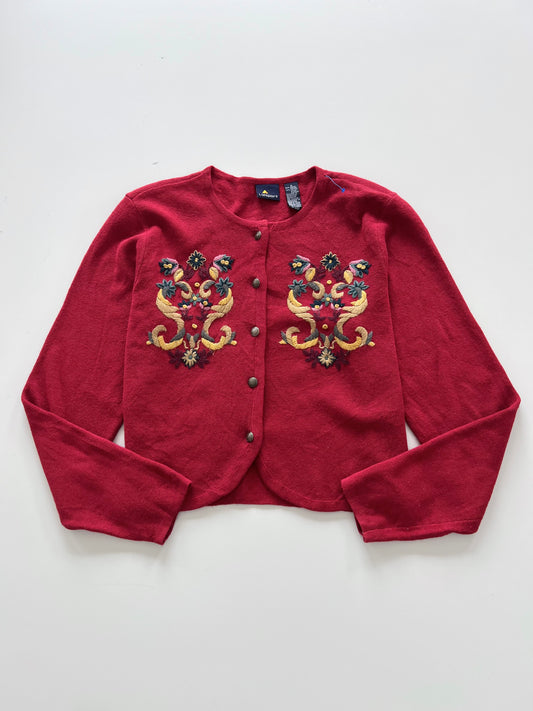 Lizsport Vintage Embroidered Sweater-Bust 42