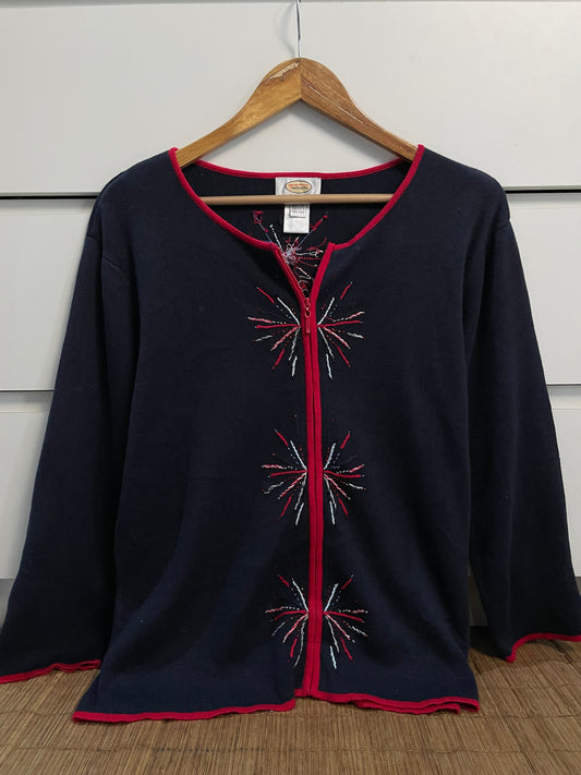 Talbots Embroidered Vintage Sweater-Bust 42