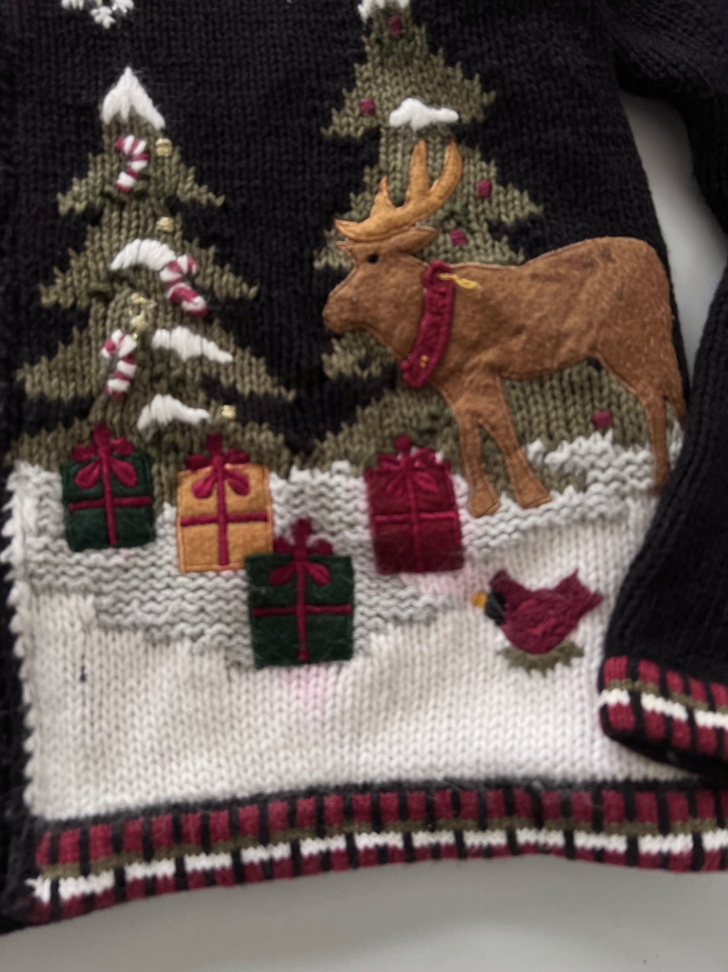 Croft&Barrow Landscape Christmas Zipper -Bust 48