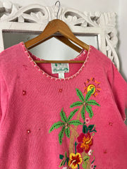 Vintage Embroidered Sweater Vest-Bust 48