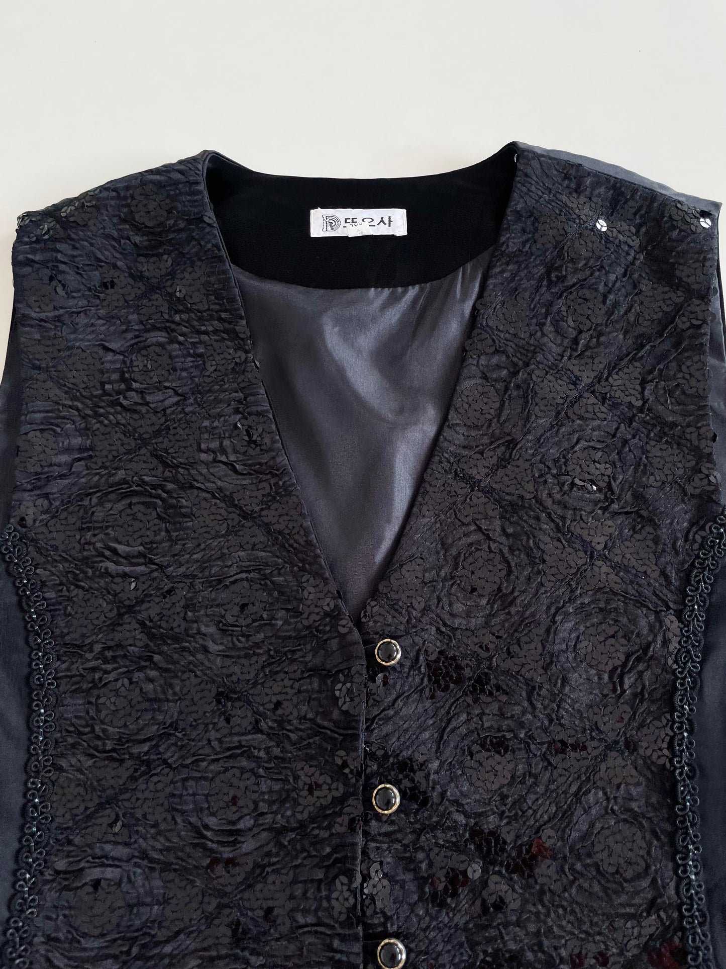 Sequin Vintage Waistcoat-Bust 44