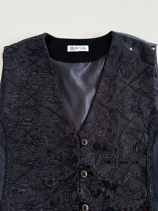 Sequin Vintage Waistcoat-Bust 44