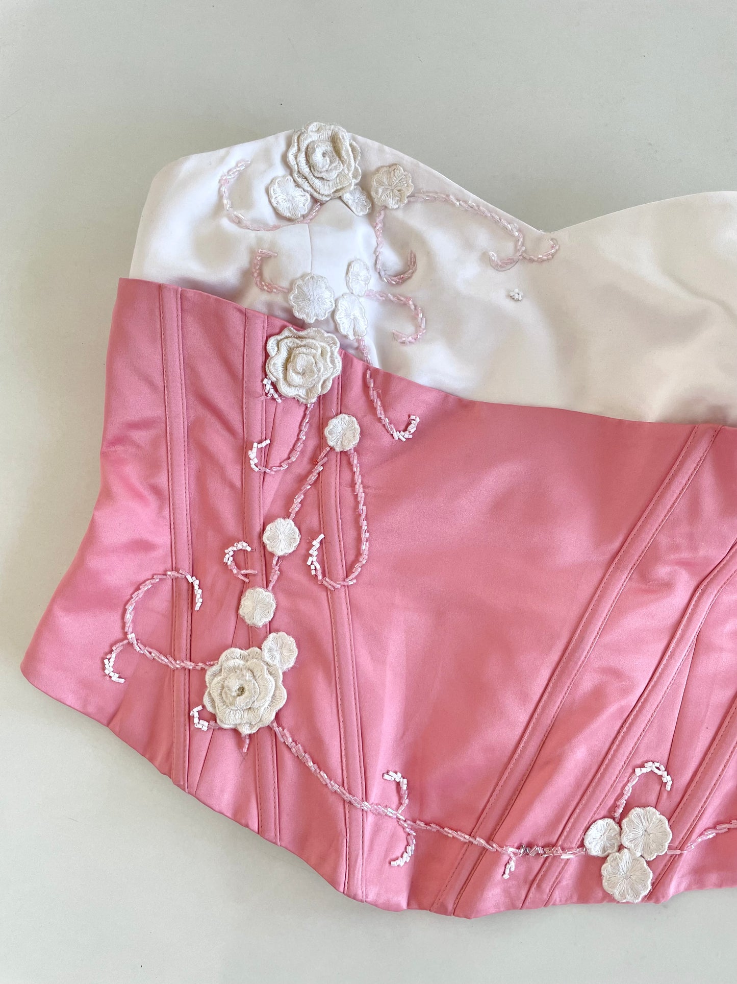 Vintage Embroidered Corset Top-Bust 38