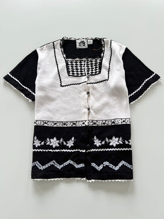 Story Book Knits Embroidered Sweater Vest-Bust 48