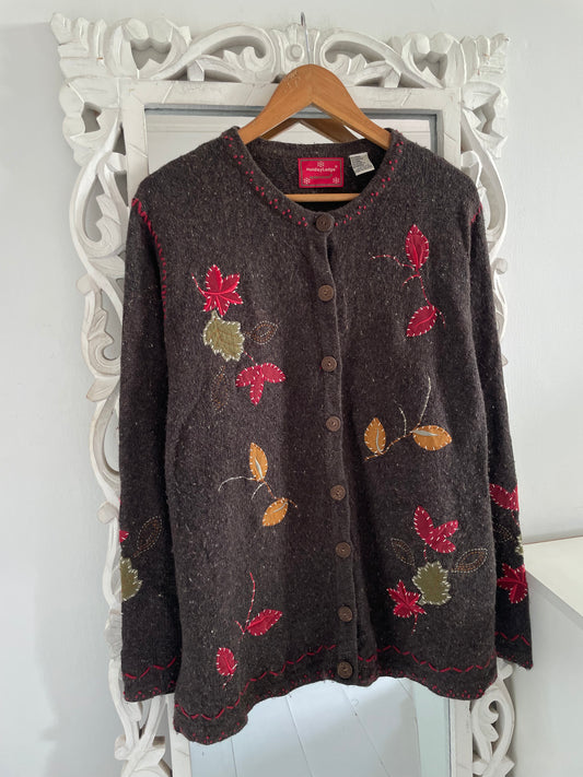 Holiday Lodge Embroidered Vintage Sweater-Bust 50