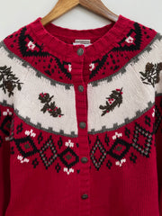Northern Reflections Hand Embroidered Vintage Sweater-Bust 40