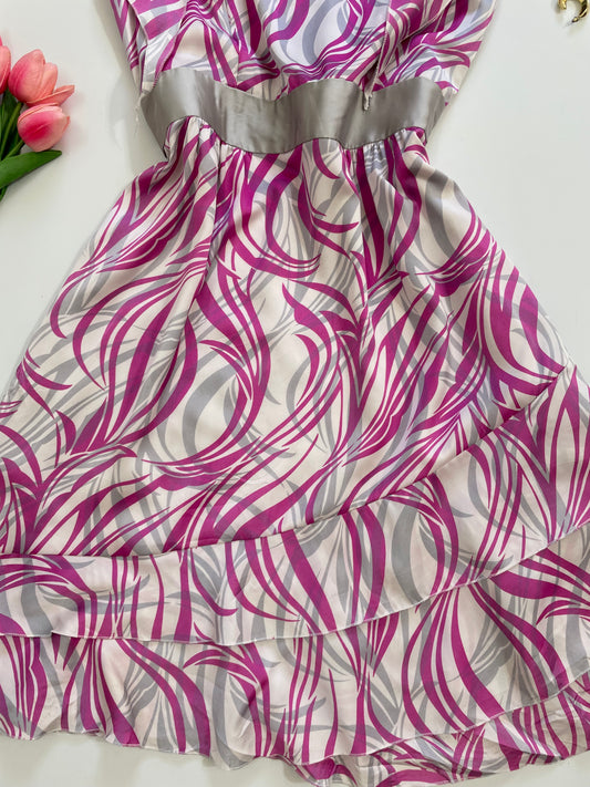 Sharinio Satin Ruffles Dress-Bust 34