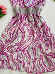 Sharinio Satin Ruffles Dress-Bust 34