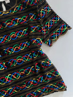 Load image into Gallery viewer, Laurence Kazar Heavily Embroidered 100% Pure Silk Top-Bust 40