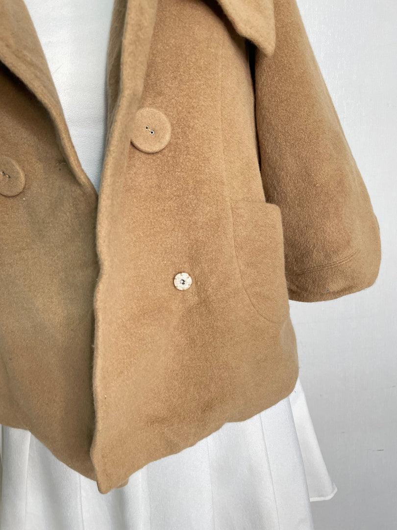 Beige Thick Coat-Bust 32