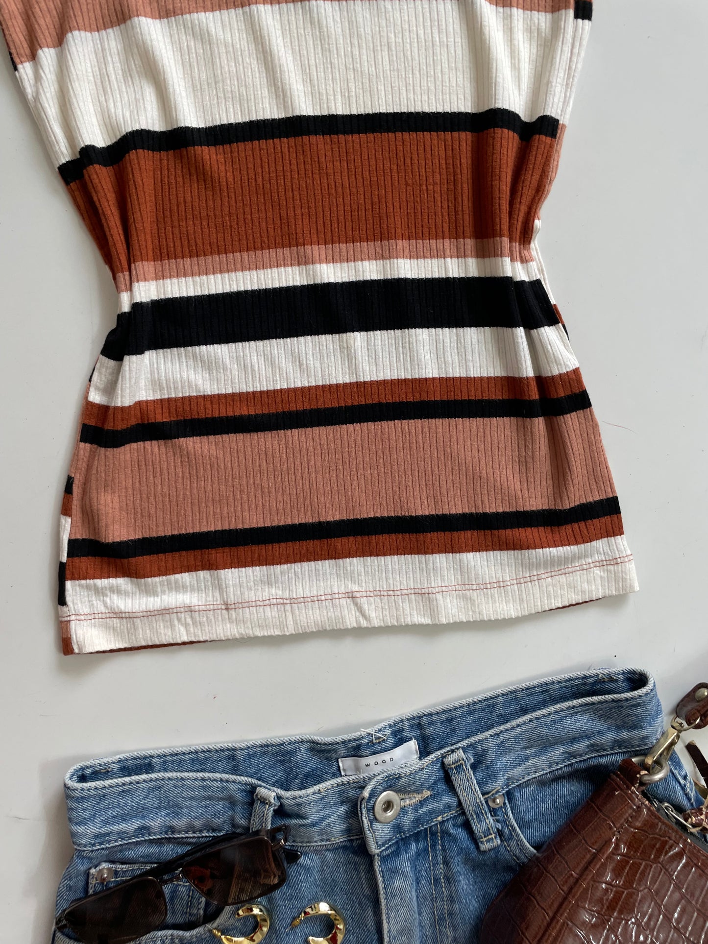 AMISU STRIPED TOP - BUST 30 to 34