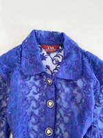 Load image into Gallery viewer, Lacy Sheer Shirt-Bust 36