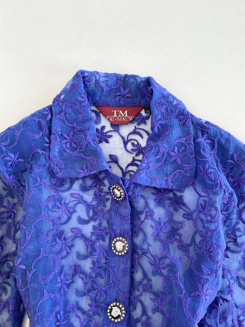 Lacy Sheer Shirt-Bust 36