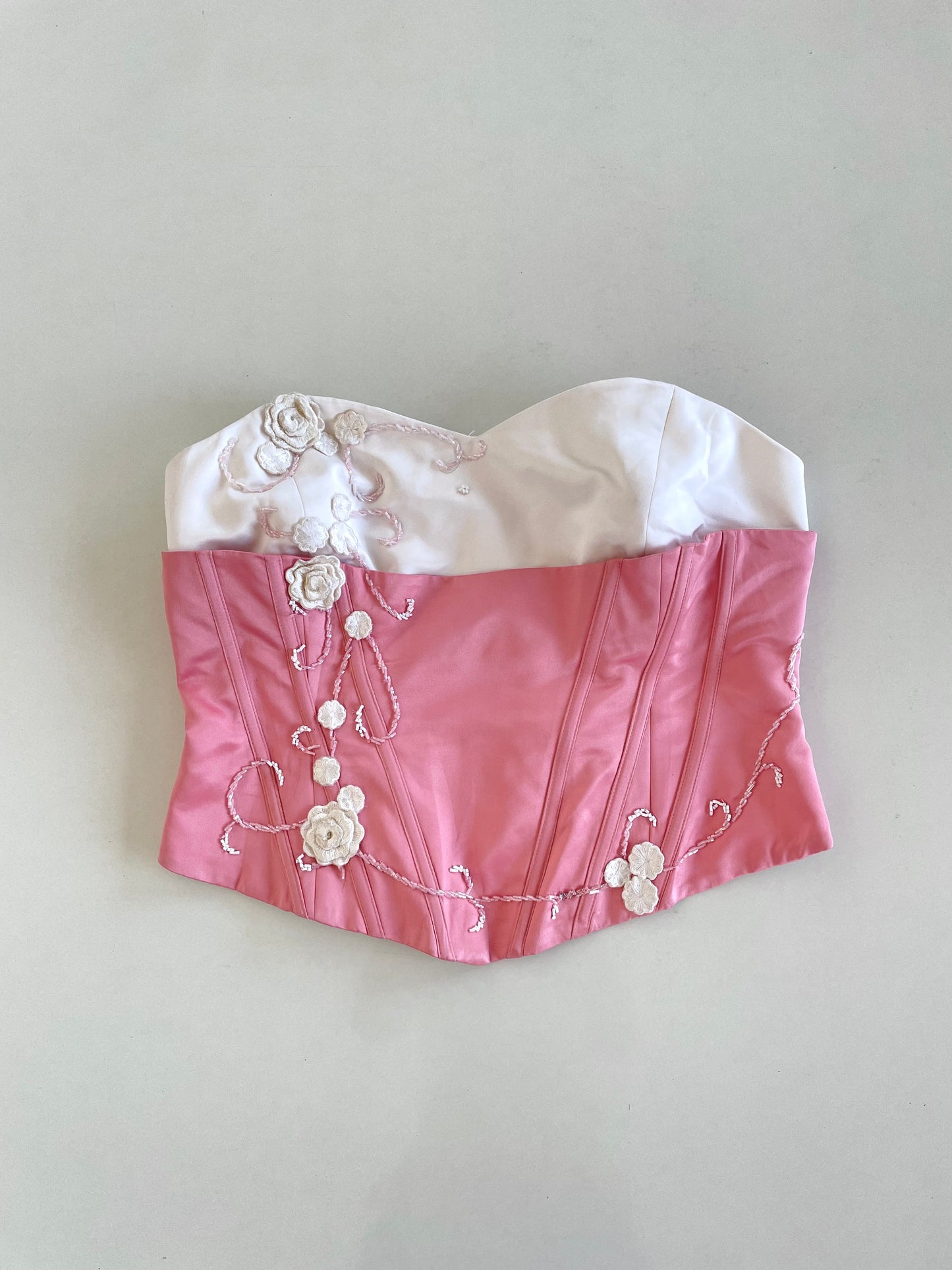 Vintage Embroidered Corset Top-Bust 38