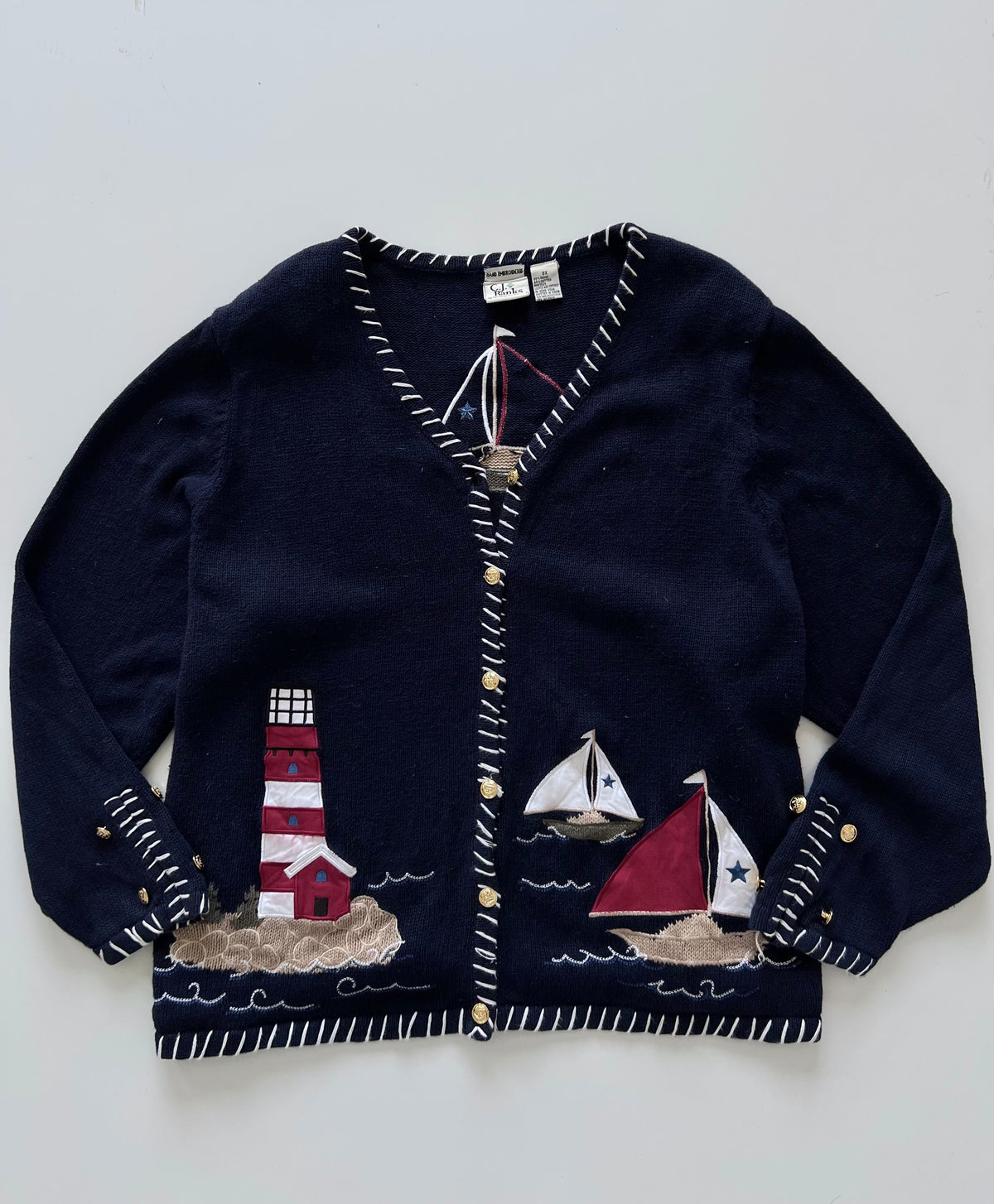 CJ Banks Embroidered Cardigan Sweater-Bust 58