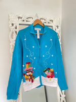 Load image into Gallery viewer, Tiara Embroidered Christmas Sweater-Bust 52