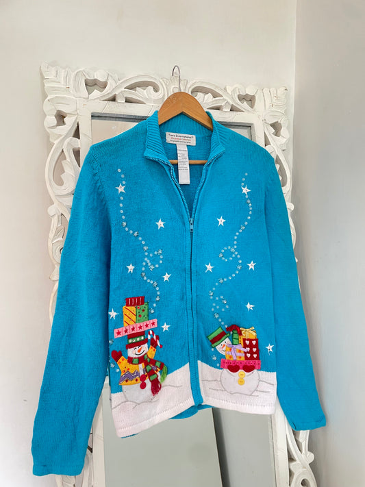 Tiara Embroidered Christmas Sweater-Bust 52