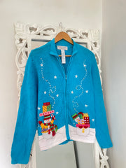 Tiara Embroidered Christmas Sweater-Bust 52