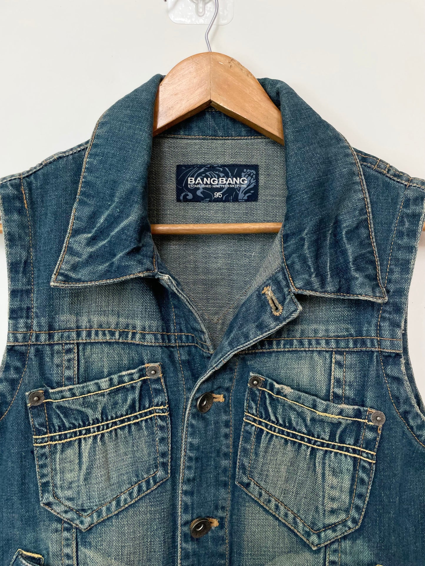 Bangbang Denim Vest-Bust 36