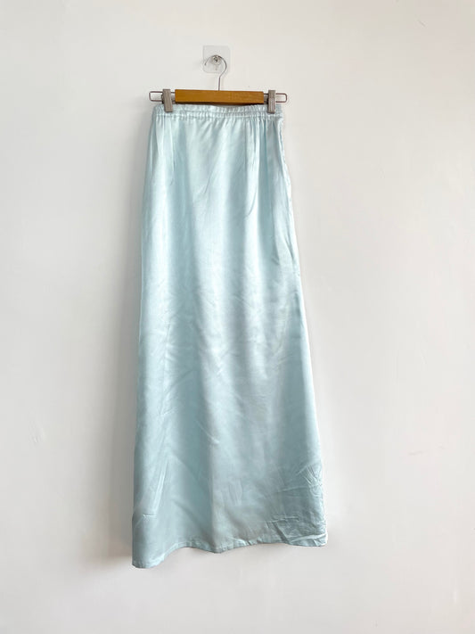 Baby Blue Satin Skirt-Waist 26 to 28
