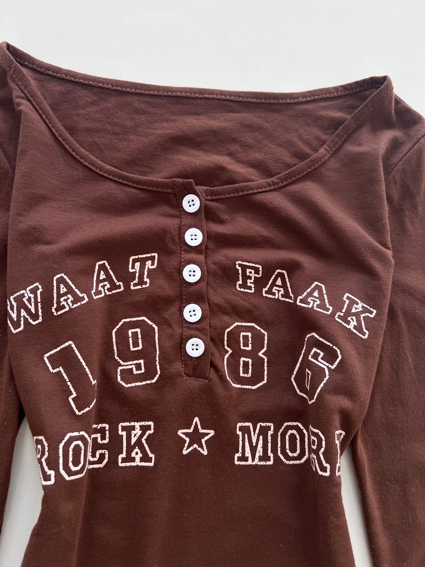 Y2k Brown Top-Bust 34 to 36