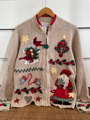 Tiara Embroidered Christmas Sweater-Bust 46