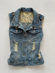 Vintage Denim Top-Bust 30
