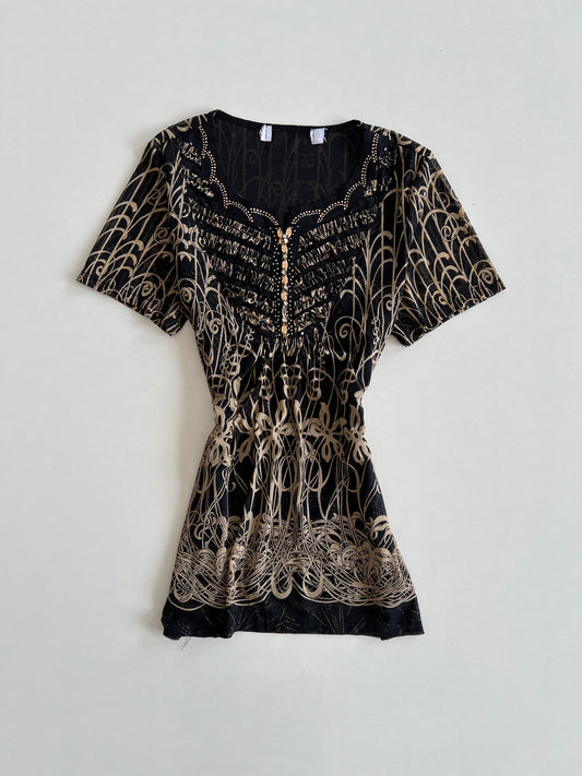 Embroidered Vintage Top-Bust 34 to 36