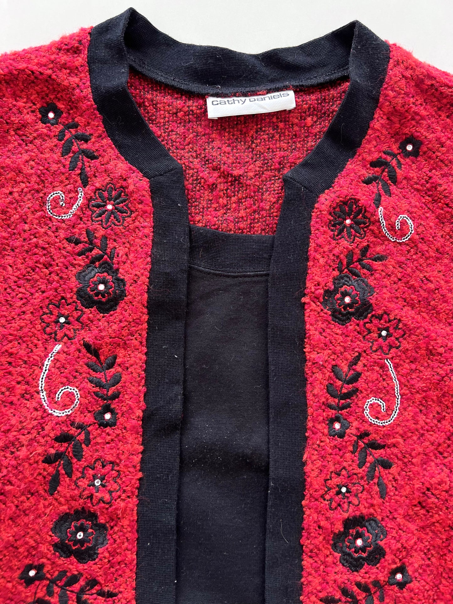 Cathy Daniels Embroidered Sweater-Bust 48