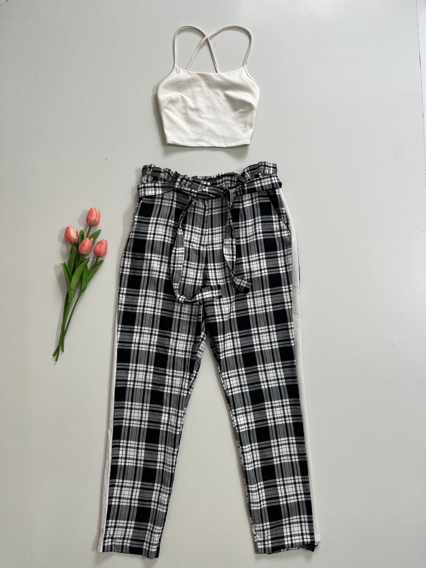 ASOS PLAID PANTS WAIST-30