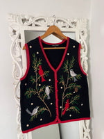Load image into Gallery viewer, Vintage Embroidered Sweater Vest-Bust 40
