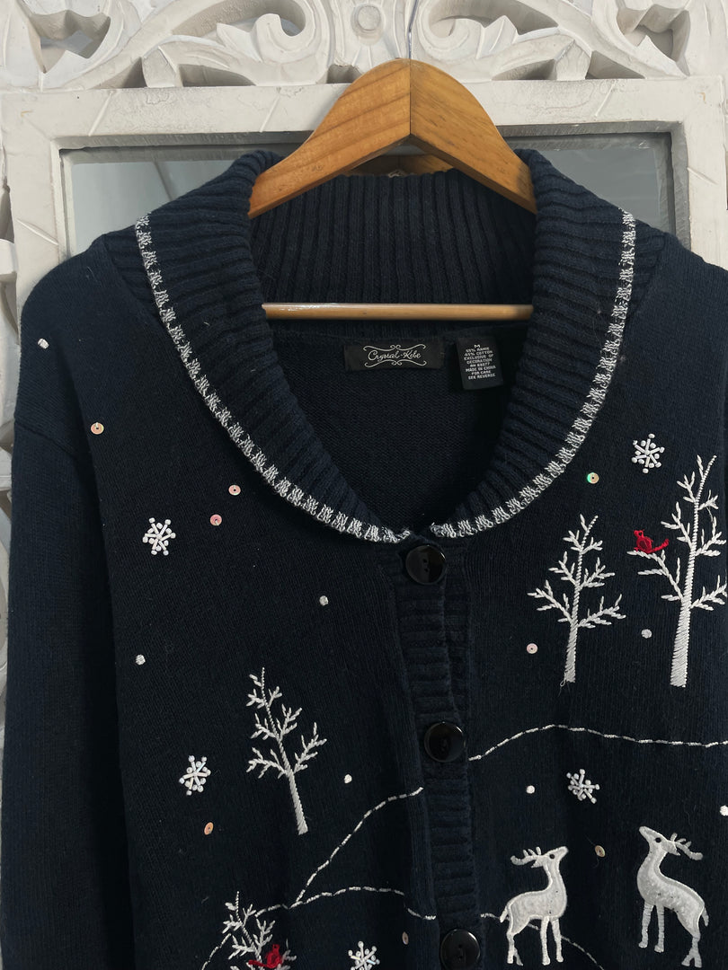 Crystal Kobe Embroidered Sweater-Bust 40