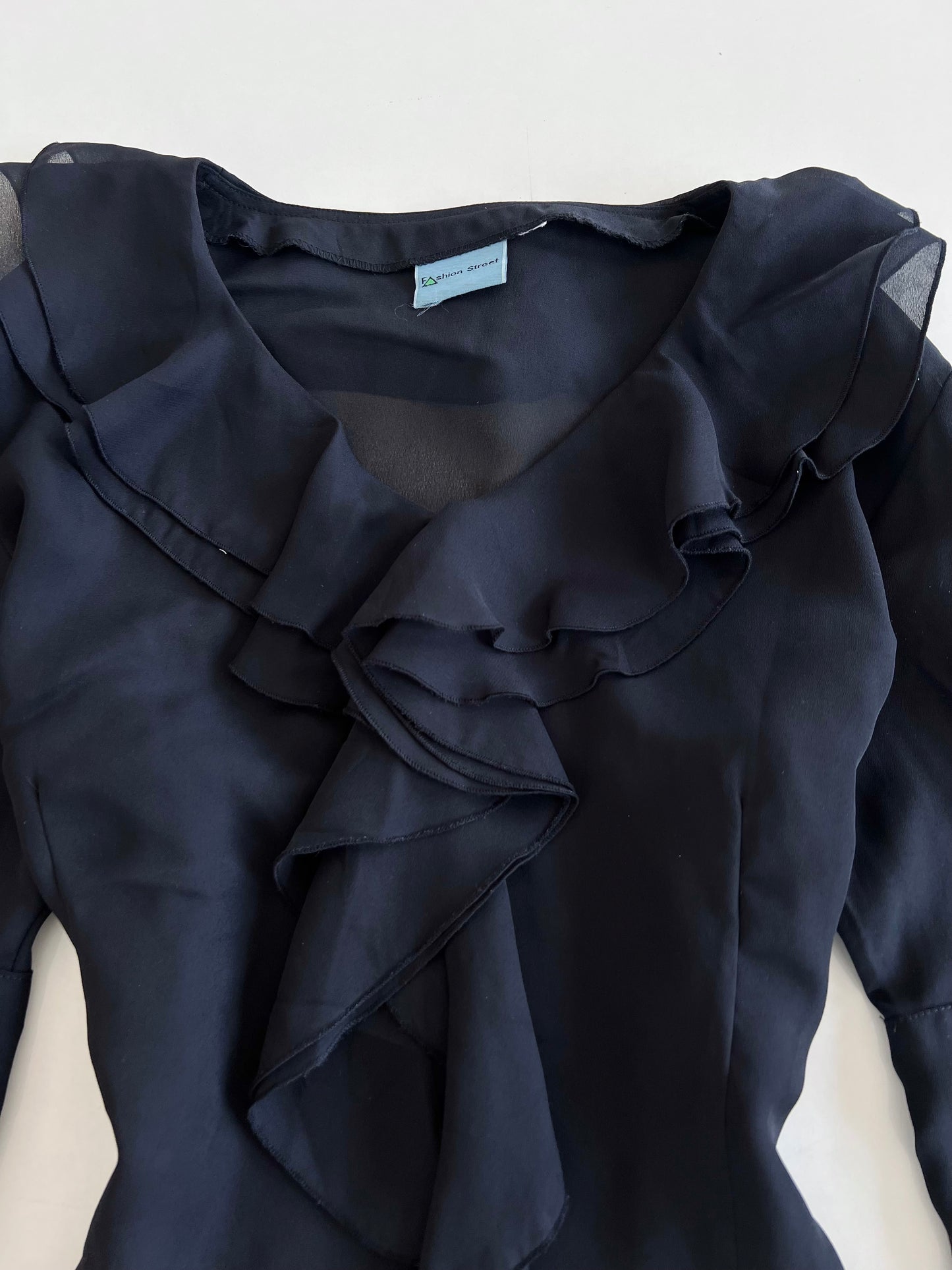 Fashion Street Sheer Vintage Top-Bust 42