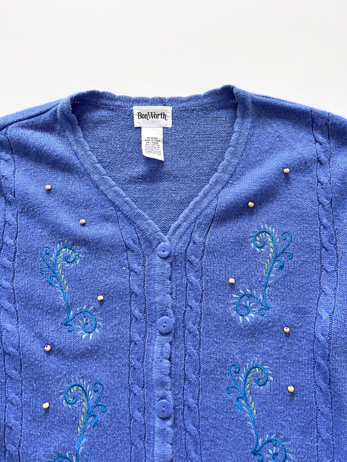 BonWorth Embroidered Sweater-Bust 50