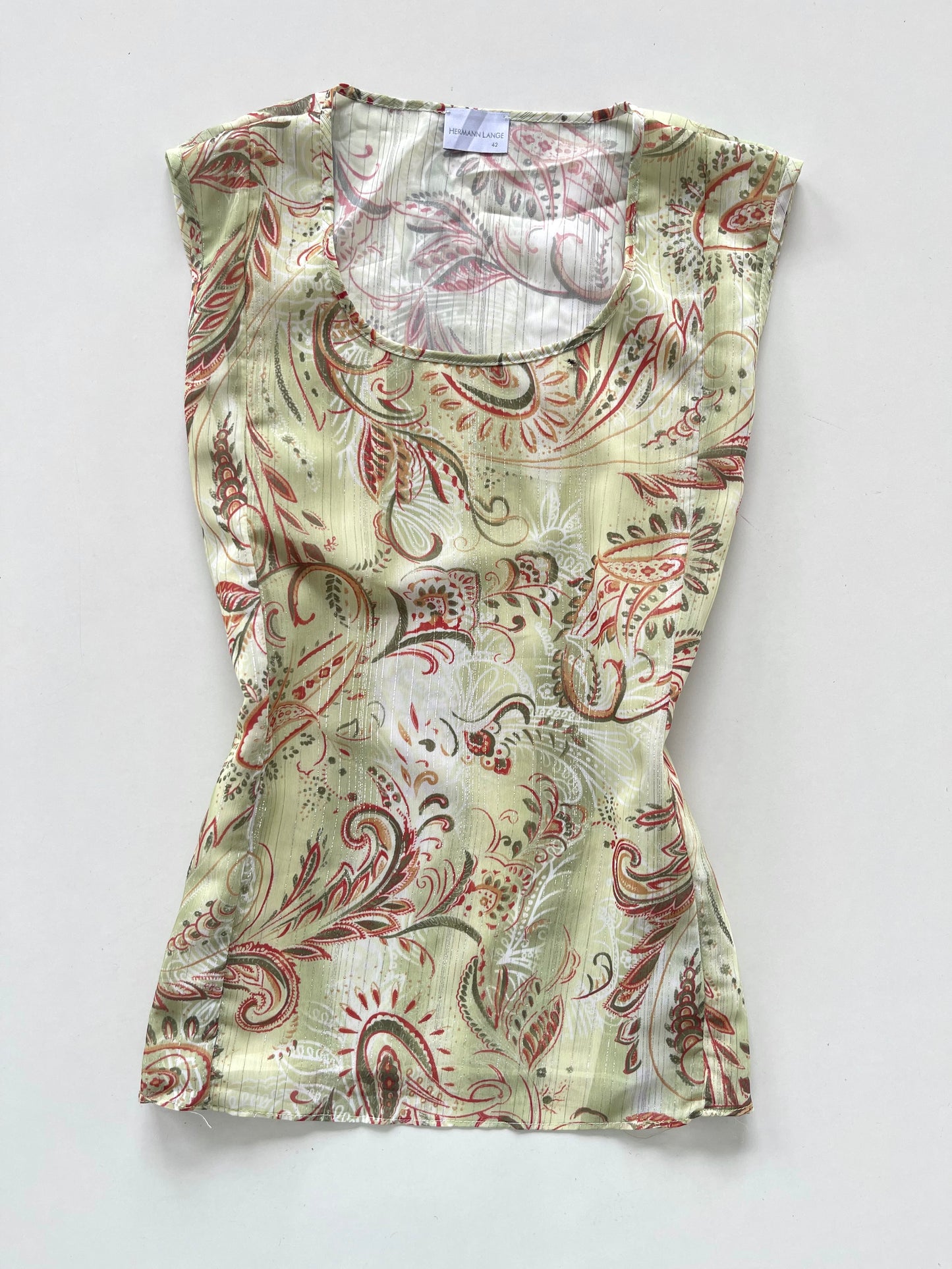 Hermann Lange Vintage Sheer Top-Bust 42