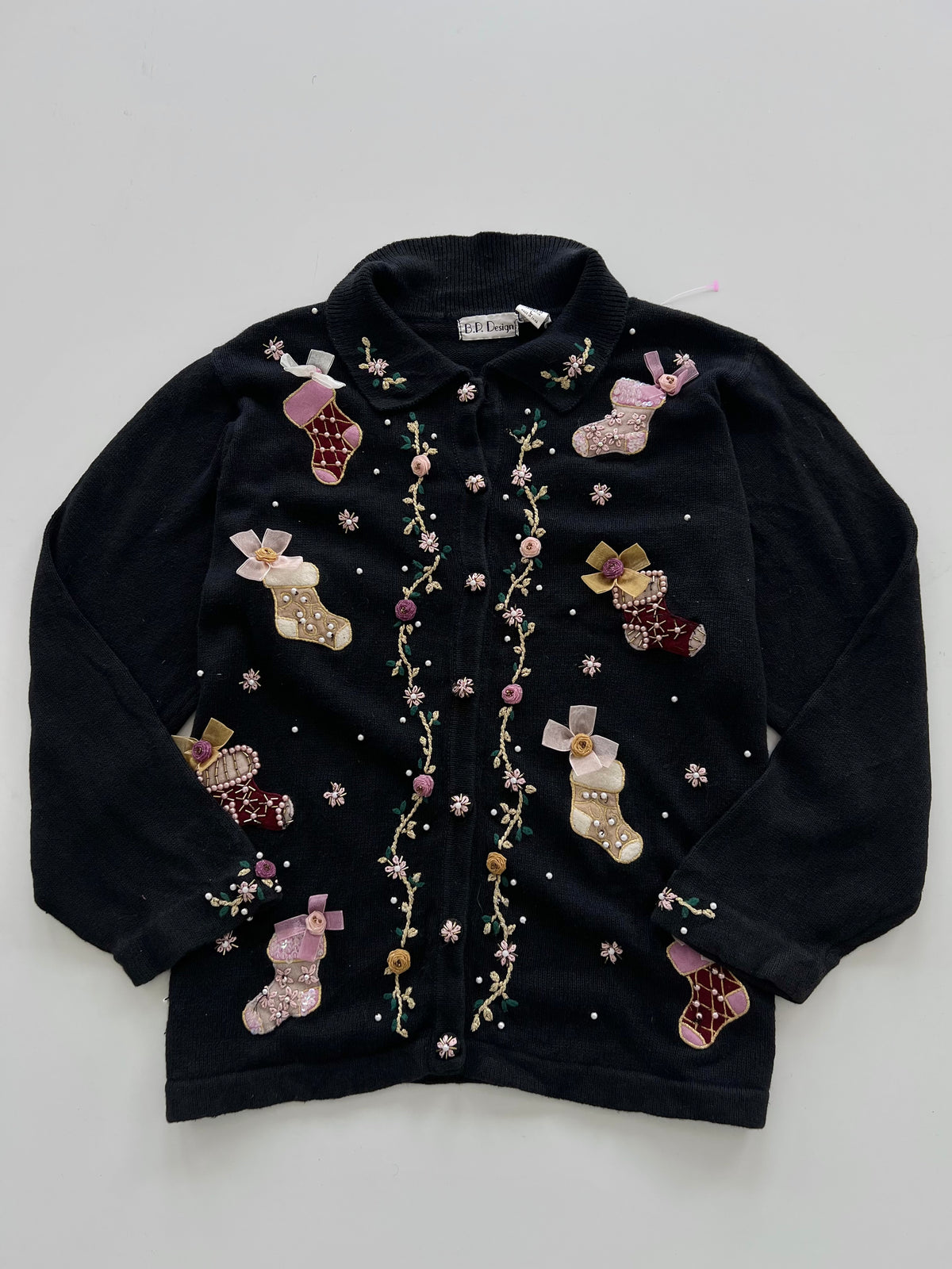 BP Design Embroidered Christmas Sweater-Bust 46