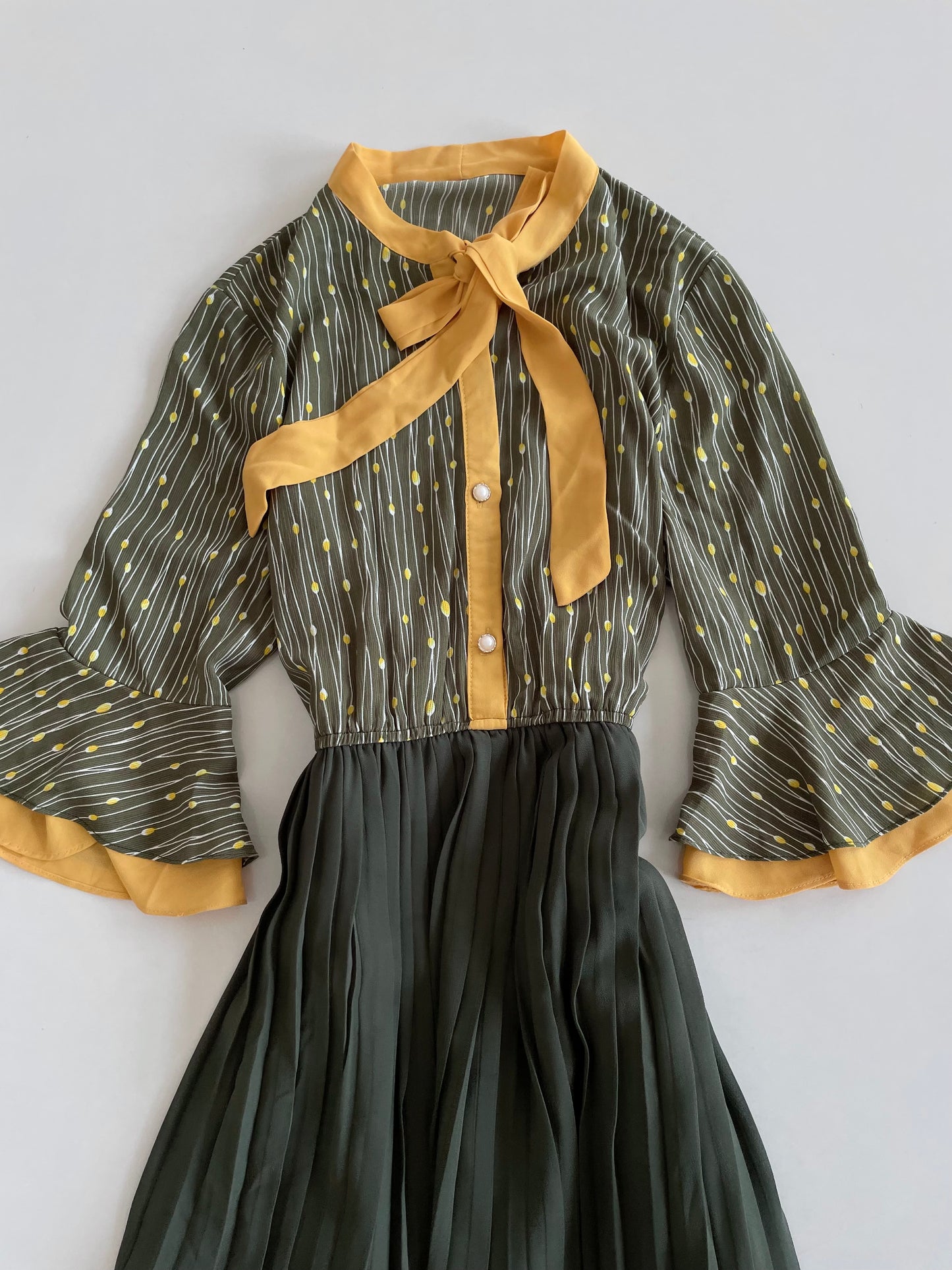 Vintage Green Dress-Bust 34