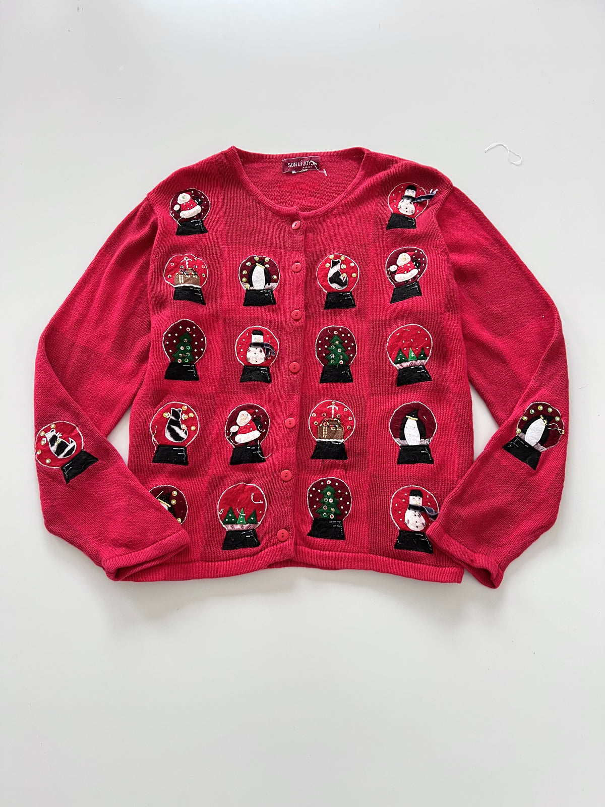 Sunli Joy Embroidered Christmas Cardigan Sweater-Bust 50