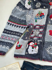 Tiara Embroidered Christmas Sweater-Bust 52