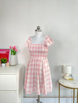Powder Pink Plaid Smocked Dress (Brand New)