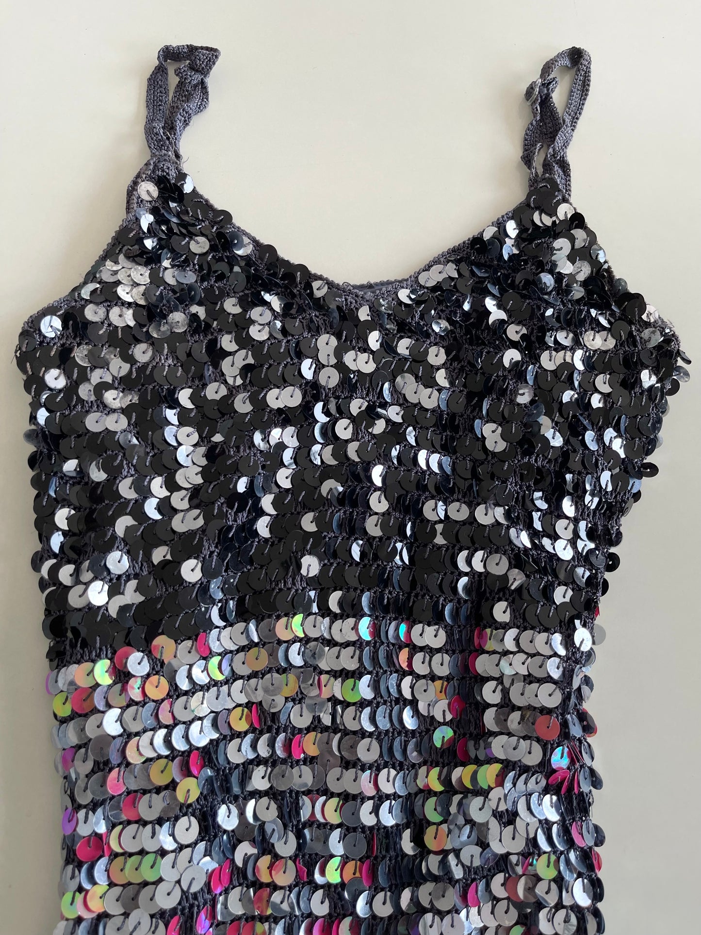 Watcher Asymmetric Sequin Dress-Bust 34