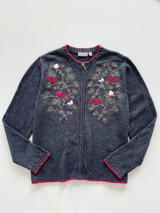 Croft & Barrow Vintage Embroidered Zipper -Bust46