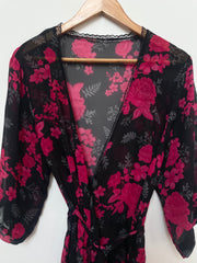 Sheer Wraparound Dress-Bust 42