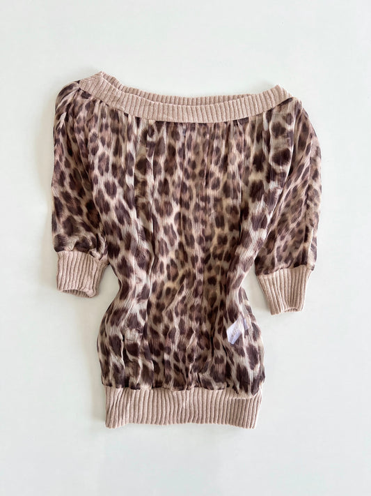 100% Silk Sheer Top-Bust 38
