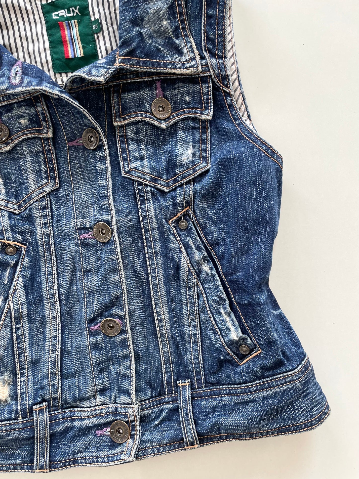 Denim Vest-Chest 34