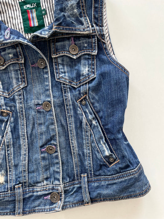 Denim Vest-Chest 34