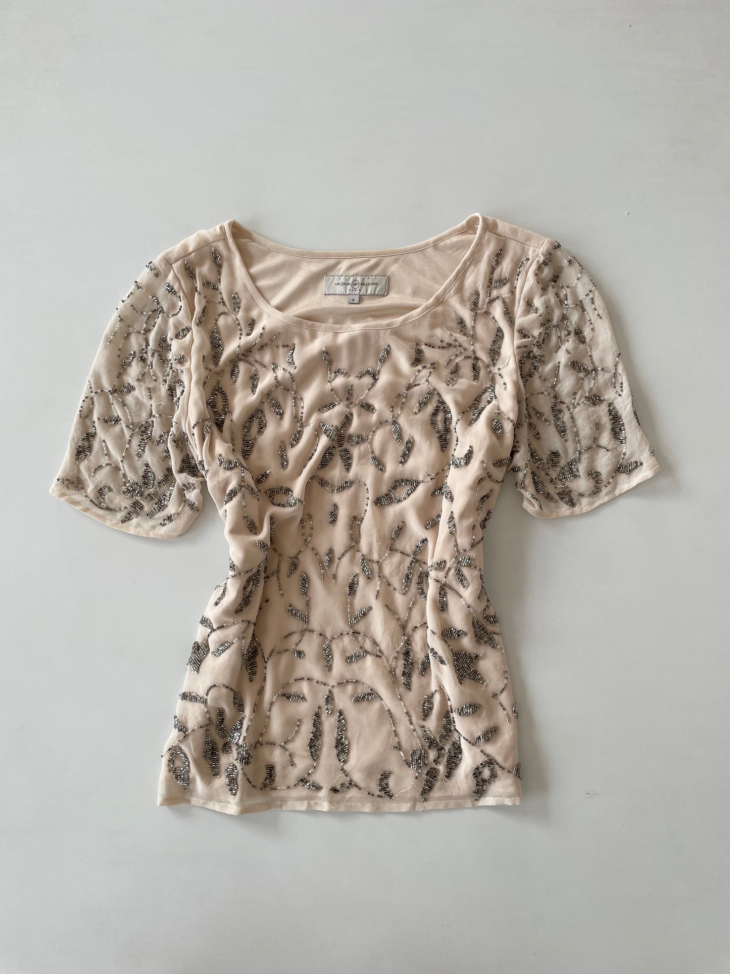Unjour Ailleurs  Hand Embroidered Top-Bust 42
