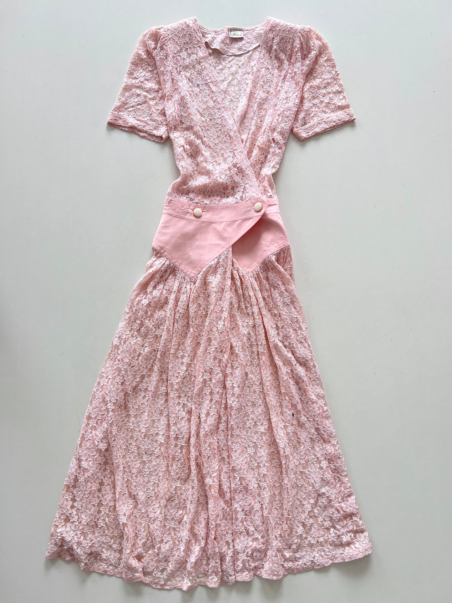 Dinya Vintage Lace Sheer Dress-Bust 34 to 36