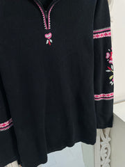 Embroidered Sweater-Bust 36