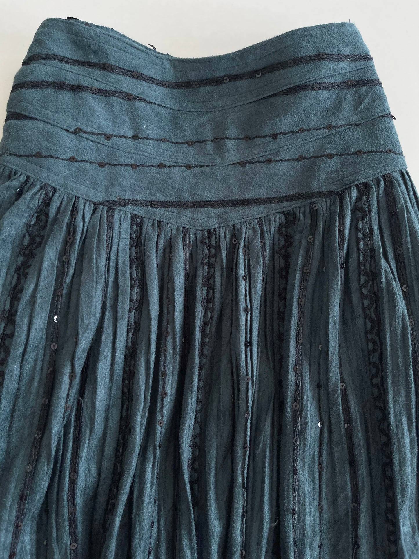Sequin Suede Skirt-Waist 32